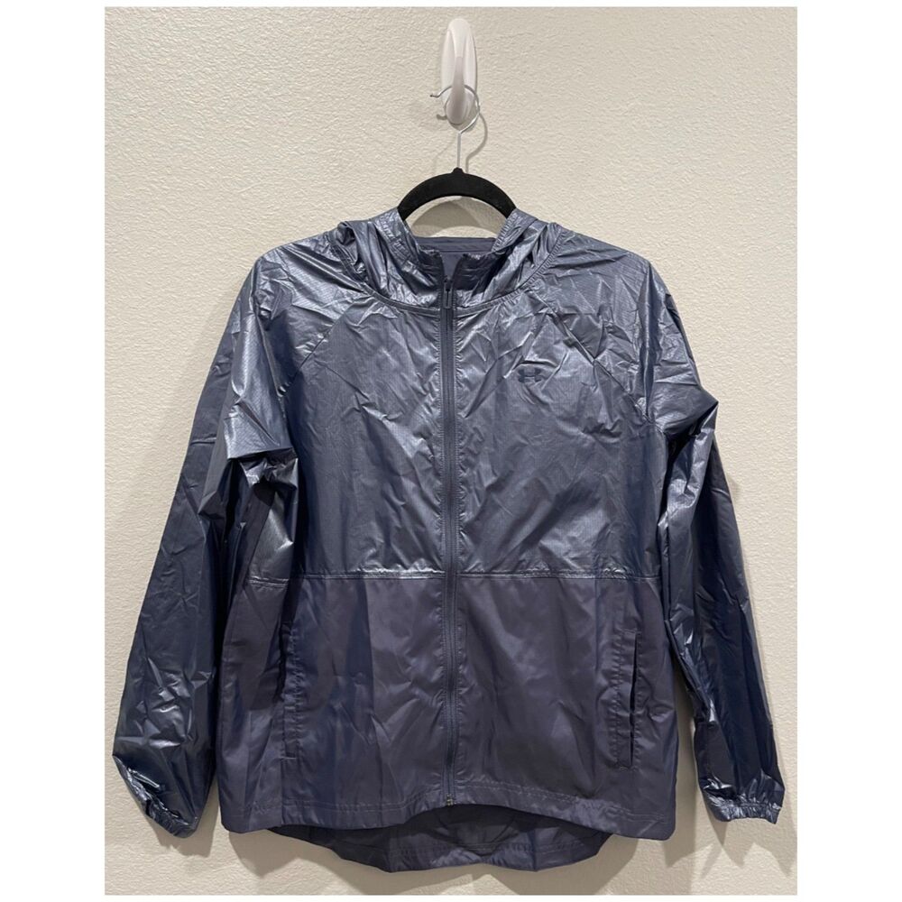 UNDER ARMOUR Women's Metallic Woven Hooded Rain Jacket